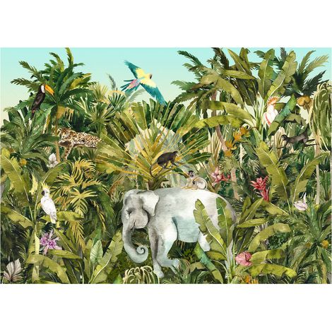 Komar Wandtapete - Jungle Expedition - 250 x 350 cm - Vlies Digitaldruck - für Kinderzimmer (1/2)