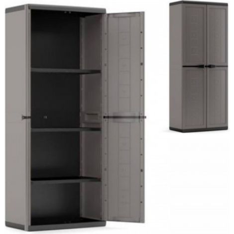 Armario de resina exterior con estantes Jolly cm 68 x 39 x 166 h
