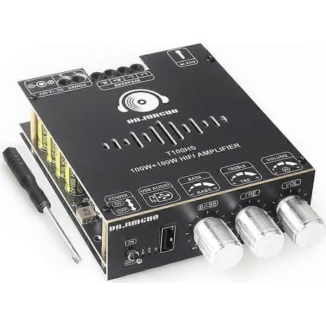 T100HS Bluetooth 5.2 Leistungsverstärkerplatine, TPA3221 Chip, 2 Kanäle, 100 W x 2, Audio-Leistungsverstärker (1/5)