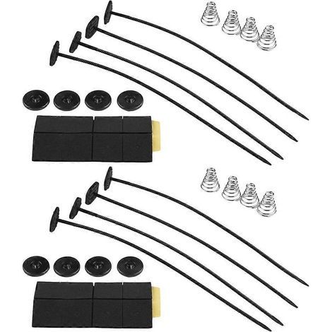 Kit de 2 pièces de rechange pour ventilateur de voiture, accessoire universel pour radiateur de refroidissement électrique, kit de montage de ventilateur de modification automobile (noir)-27X5cm-Black (1/2)