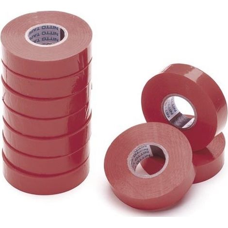 10 Nitto - Isolierband - Rot - 19 mm x 20 m