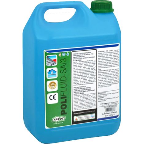 Additivo FACOT POLIFLUID-SA/3 super fluidificante ad alta resa per massetto e impasti cementizi (1/2)
