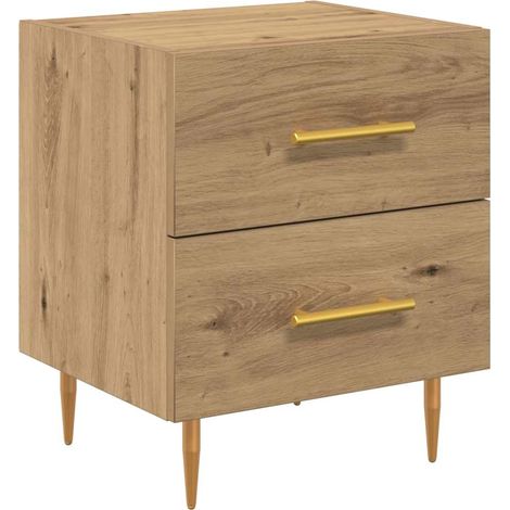 Maison Exclusive - Armadio da Notte Rovere artigianale 40 x 35 x 47,5 cm