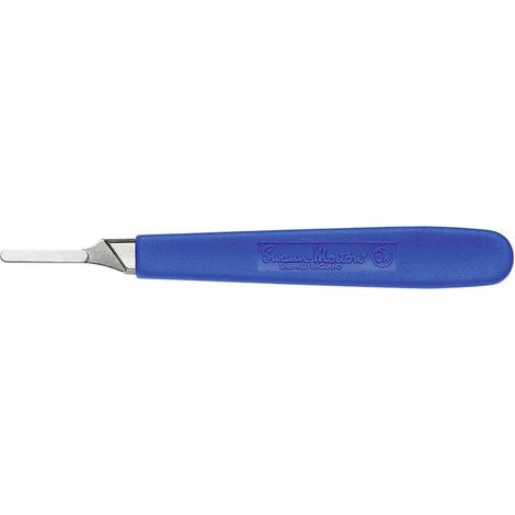 Manico bisturi 140 mm Nichel, Plastica Blu 1 pz.