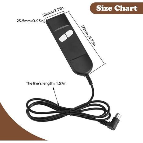 [JAMAIS UTILISÉ] Contrôleur de Fauteuil Inclinable Électrique 2 Boutons 5 PIN Télécommande Fauteuil, Interrupteur Manuel de Fauteuil Inclinable, Électrique Chaise Inclinable Télécommande pour Canapé É (1/4)