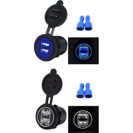 5V 4.8A Double Prise De Puissance D'adaptateur De Prise De Chargeur d'Usb pour Le Bateau De Voiture 12v 24V RV (1/5)