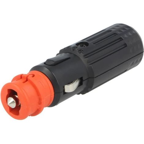 Prise Allume-cigare Male - ADNAUTO - 12V/15A - Avec LED - Universel - Noir