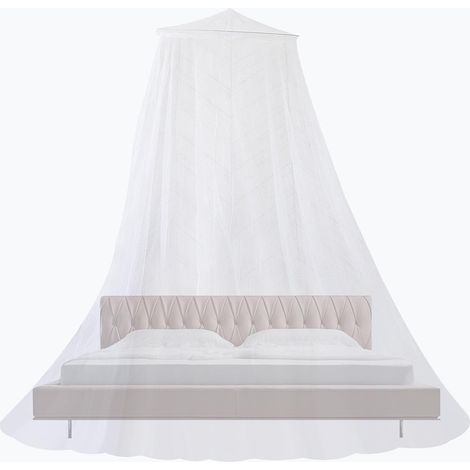 Moustiquaire Grande lit pour Bébé, Facile à Installer, Adaptée pour Lit Simple et Double, Blanc (1/5)