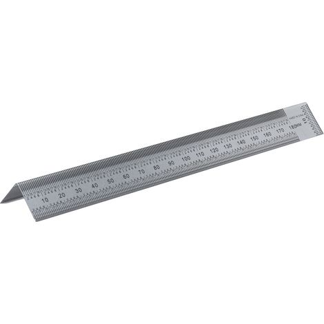 Präzise Biegelineale aus Edelstahl, 90°-Anreißlineal für Holzbearbeitung, 0–180 mm (1/5)