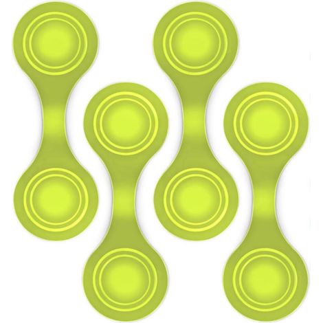 Lot de 4 réflecteurs magnétiques – Pendentif à clip pour enfants, cartable, vêtements, poussettes et chiens I Réflecteur, pendentif lumineux chien