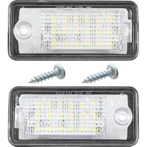 Audi A3 A4 A6 A8 Q7 LED-Kennzeichenbeleuchtung, 2er-Set + 2x Schrauben