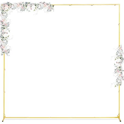 2m x 2m Square Metal Backdrop Arch for Wedding Birthday Baby Shower Anniversary Balloon Decoration (1/5)