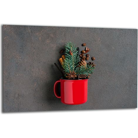 PLAQUE DE PROTECTION EN VERRE POUR CUISINIÈRE 80x52 NOËL (1/5)