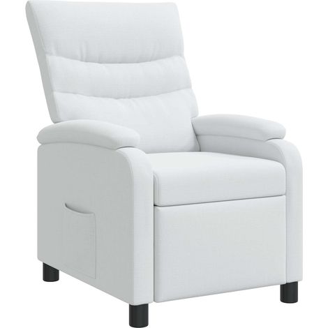 Poltrona reclinabile Bianco Tessuto vidaXL (1/5)