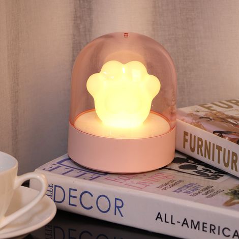 Mini lampe de chevet LED mignonne et intelligente, rechargeable par USB, avec veilleuse musicale pour la décoration intérieure (DC 5V). (1/5)