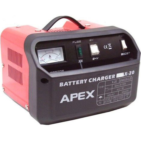 KFZ Batterieladegerät Ladegerät 20 Starhilfe PKW LKW 12V 24V Motorrad Booster (1/3)