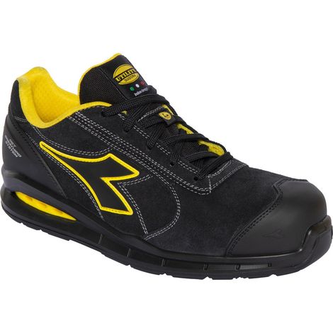 Scarpe antinfortunistiche basse Diadora Run Net Airbox Master Low S3 SRC ESD - 43 - Nero/Giallo
