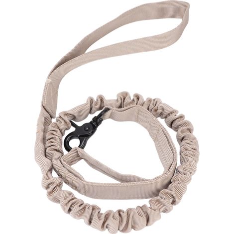 Laisse de chien kaki militaire, résistante à l'usure, extensible et élastique, contrôle facile, durable pour animaux de compagnie. (1/5)