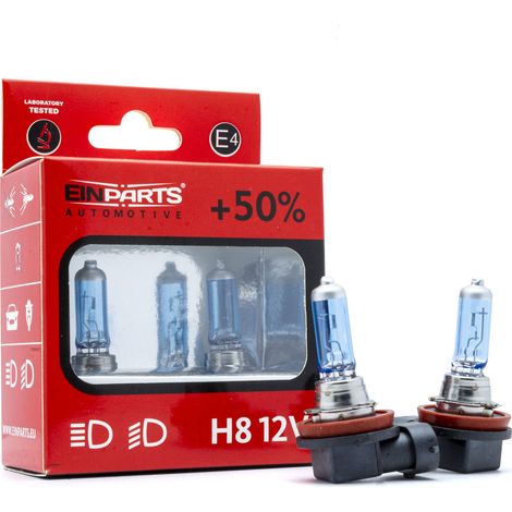 Bombillas halógenas EinParts H8 12 V 4300 K blanco cálido 35 W PGJ19-1 (2 unidades) (1/5)