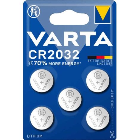 Batteria a bottone VARTA al litio CR2032 pacco da 5