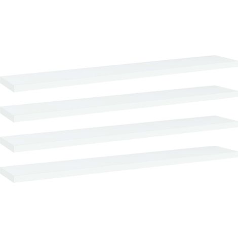 Bücherregal-Bretter 4 Stk. Weiß 60x10x1,5 cm Holzwerkstoff