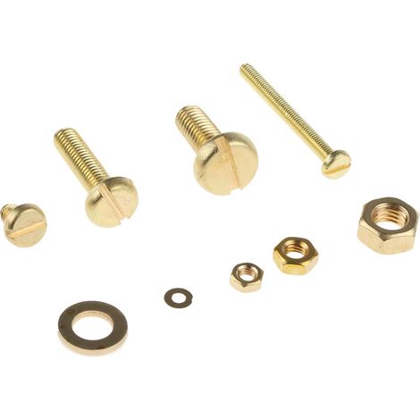 Kit de vis, écrous et rondelles en Laiton, 2061 pièces ( Prix pour 1 Kit )