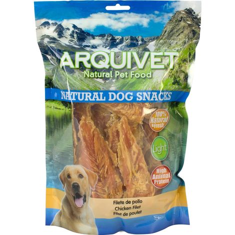 ARQUIVET Filetto di pollo - 1 Kg - Snack naturali per cani - 100% naturali - prelibatezze per cani - Prodotto leggero - Molto ricco di sostanze nutritive (1/5)