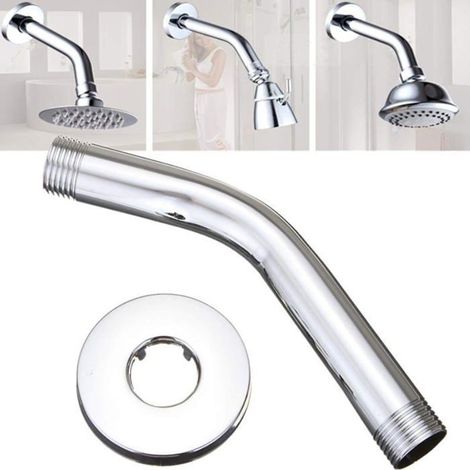 Extension de bras de douche - PZCC - 15,2 cm - Acier inoxydable - Chromé - Installation facile (1/3)