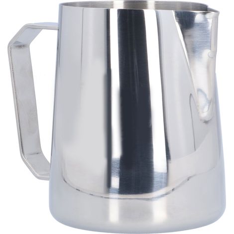 Pichet à mousser le lait en acier inoxydable 600 ml pour mousseur à lait et latte arts (600 ml (sans logo)) (1/5)