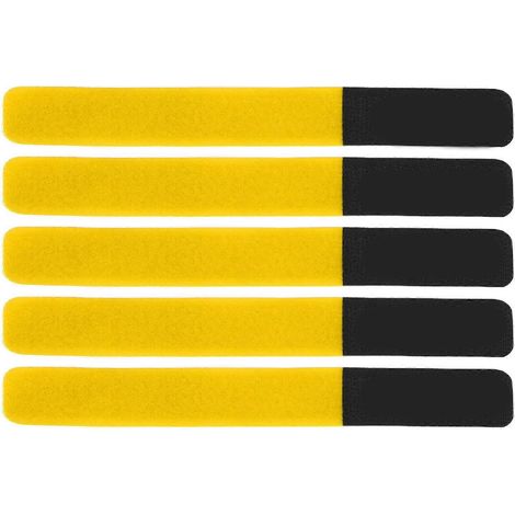 DUUTI Lot de 5 sangles pour pompe à vélo, fixation pour porte-bagages, réglables et réutilisables, jaunes