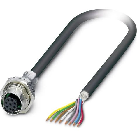 [NEUWERTIG] B-Ware Phoenix Contact Einbaubuchse Steckverbinder Sensorik Buchse Geschirmt Schwarz