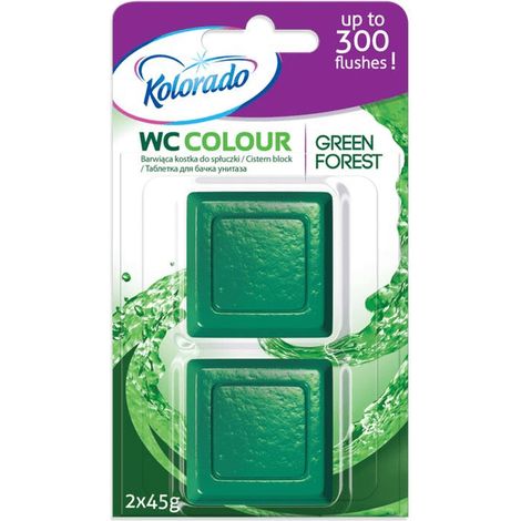 Colorant pour toilettes Colorado Forest, cube de 2 x 45 g (1/3)