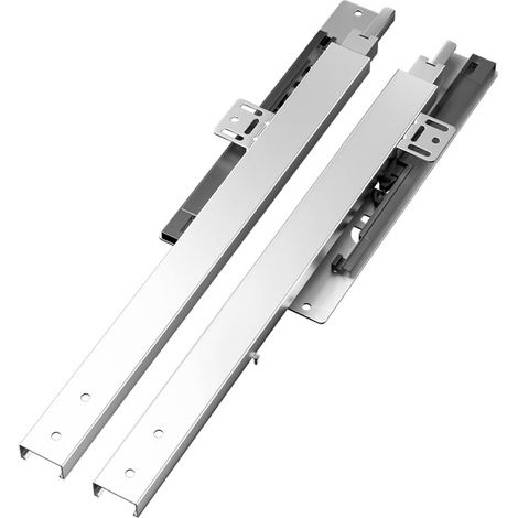 Glissière Tiroir Charge Lourde à Montage au Sol, Glissière Tiroir à Fermeture Douce, Capacité de Charge de 60 Kg, Extension Complète pour Armoires de Cuisine et Commodes(35cm/13.8in) (1/5)