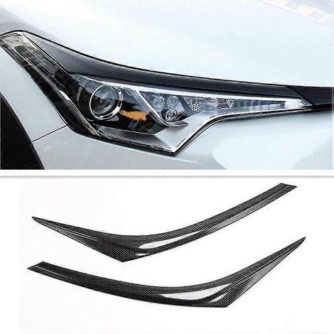 Embellecedor de fibra de carbono para la cubierta del faro delantero del Toyota CHR CH-R 2016-18 (1/4)