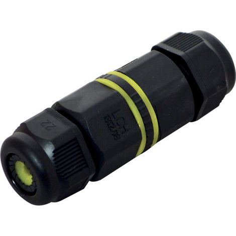 Tibelec – Connecteur étanche 3 pôles IP68 – Section de câble 0.75 à 1.5 mm² – 450V 16A – Installation rapide pour environnements humides
