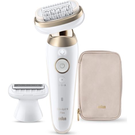 Elektrischer Epilierer - BRAUN - SES9-030 3D - 2 Modi - 50 Min - Wasserdicht - Weiß / Gold