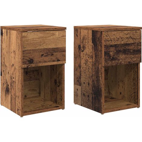 Maison Exclusive - Armadietto per letto 2 pcs Legno antico 29 x 31,5 x 49 cm