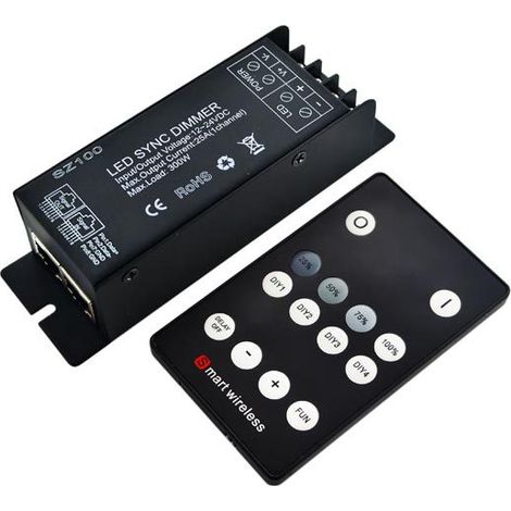 Variateur sans fil pour LED / Contrôleur de variateur pour LED 25 A, Contrôleur de variateur sans fil pour LED PWM