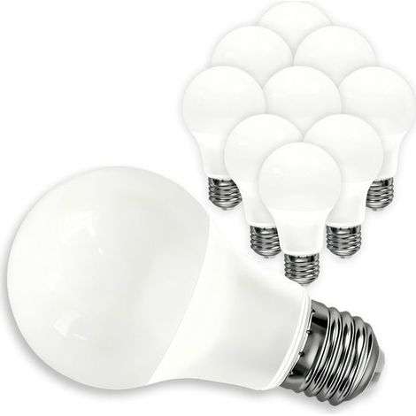 Ampoule LED - Culot E27 - 9 W - 806 lm - Blanc froid 6400 K - Lot de 10 (1/2)
