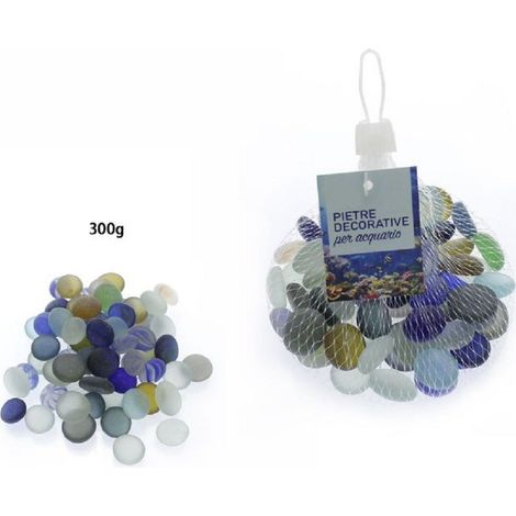 TrAdE Shop Traesio - Pietre Decorative Piatte Acquario Colorate Tonde Decorazione Piante Giardino 70277 -