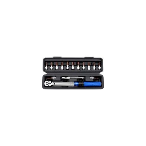 Clé dynamométrique 1/4 pouce 2-24Nm – 72 dents – Acier chrome vanadium – 13 embouts – Tige d'extension pour vélo et moto (1/5)