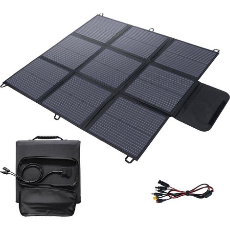 Panneau solaire pliable 200 W Chargeur solaire IP67 étanche et anti-poussière Efficacité de conversion à haut rendement 22% Chargeur portable Énergie solaire Panneau solaire Camping Alimentation de s (1/5)