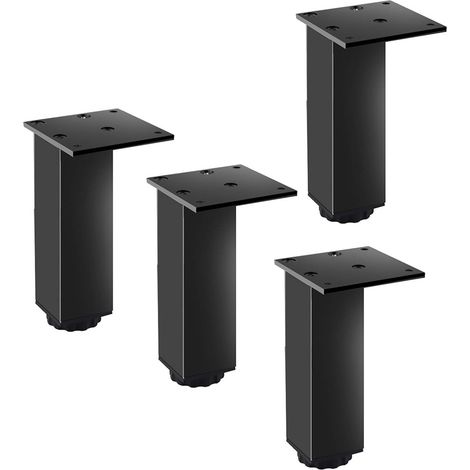 Set di 4 gambe per mobili da 35 cm in lega di alluminio, alluminio, 35 cm, per mobili TV, mobili da bagno, sedie e poggiapiedi. (1/5)