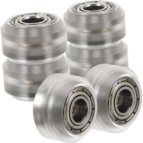 6 pièces Lot de Poulies Plastique avec Roulement pour Imprimante Roue Passive Pom Compatible Machines de Gravure (1/4)