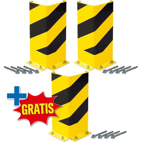 BRB 3x Anfahrschutz, 400 mm hoch, Schenkelbreite 160 mm, Schutz für Regalrahmen (1/2)