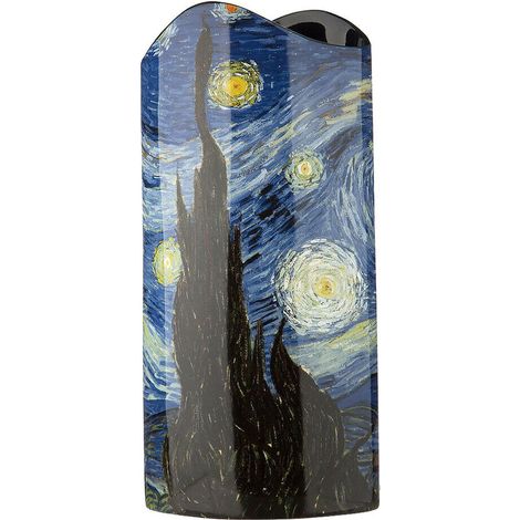 Vase en céramique silhouette Van Gogh - Nuit étoilée (1/3)