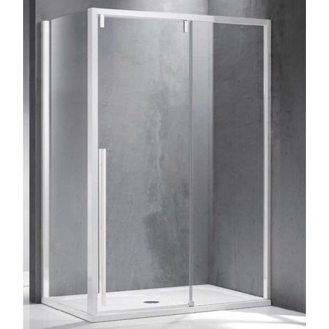 Cabine de douche SANTORINI 400 120x70 x200 cm profilé blanc