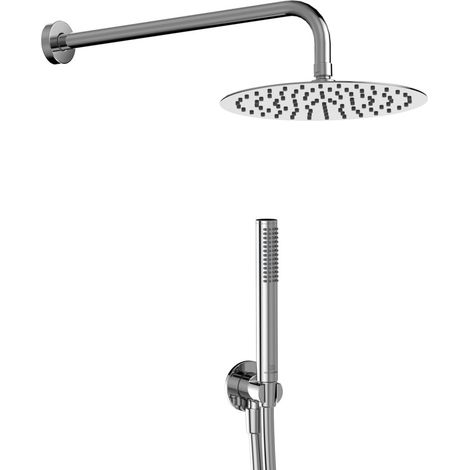 Ideal Standard - Idealrain, Kit doccia tondo 5 pezzi, Set accessori doccia per bagno, Cromato (1/5)