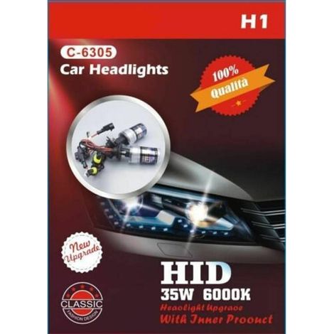 Trade Shop - Coppia Luci Lampadine Lampade Xeno Auto Moto H1 6000k 35 Watt C-6305 -