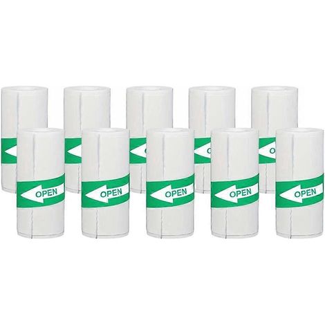 10 mini étiquettes autocollantes thermiques noires et blanches pour imprimantes jusqu'à 57 x 30 mm (1/5)